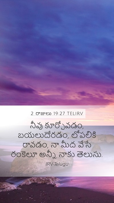 2 రాజులు 19:27 TELIRV Bible Verse Image