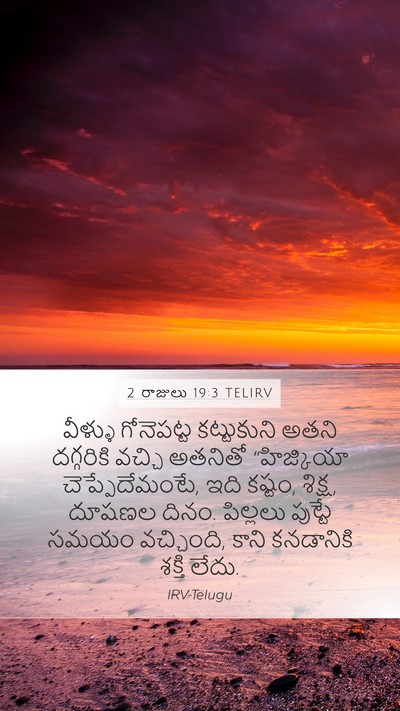 2 రాజులు 19:3 TELIRV Mobile Phone Wallpaper - వీళ్ళు గోనెపట్ట - Mobile Bible Verse Wallpaper