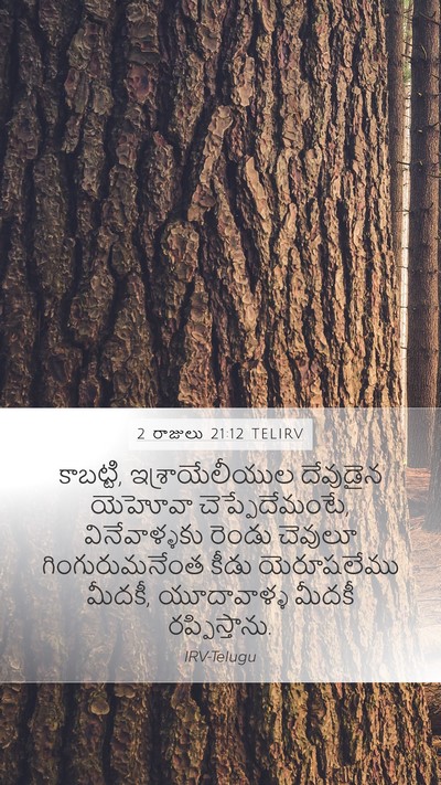 2 రాజులు 21:12 TELIRV Bible Verse Image