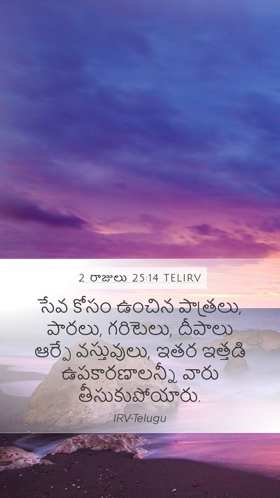 2 రాజులు 25:14 TELIRV Bible Verse Image