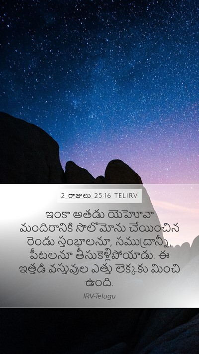 2 రాజులు 25:16 TELIRV Bible Verse Image