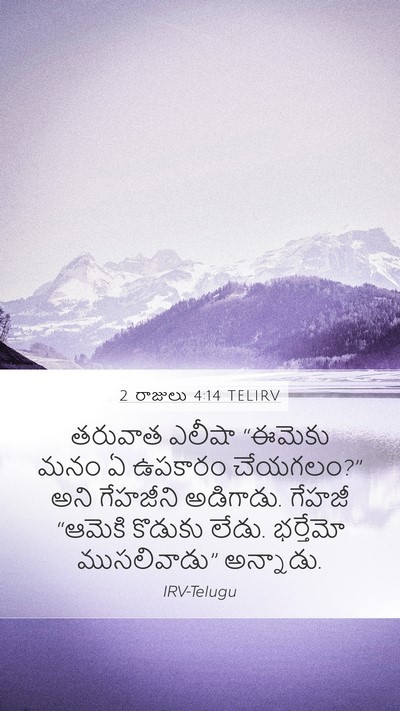 2 రాజులు 4:14 TELIRV Bible Verse Image