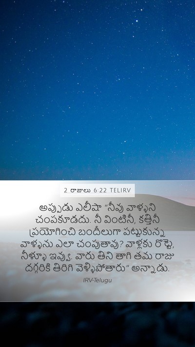 2 రాజులు 6:22 TELIRV Bible Verse Image