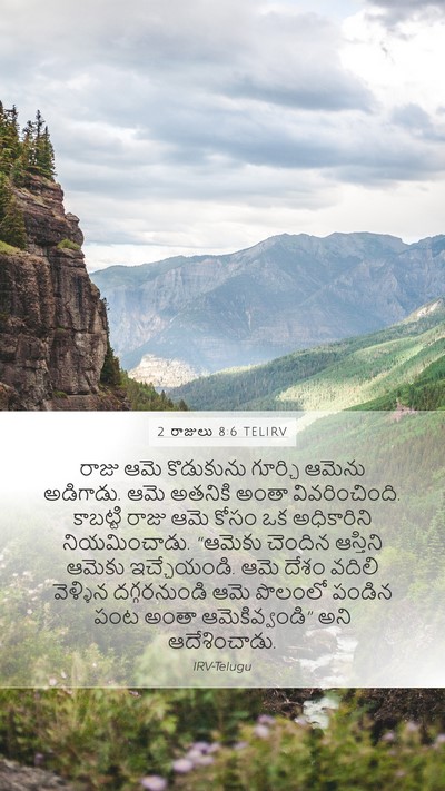 2 రాజులు 8:6 TELIRV Bible Verse Image