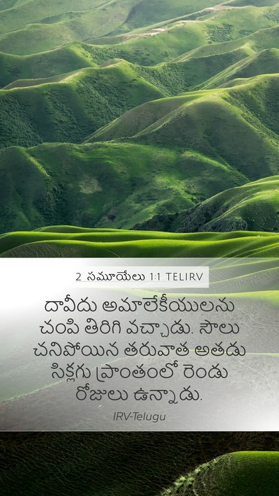 2 సమూయేలు 1:1 TELIRV Mobile Phone Wallpaper - దావీదు - Mobile Bible Verse Wallpaper