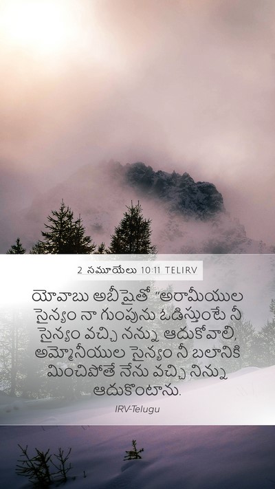 2 సమూయేలు 10:11 TELIRV Mobile Phone Wallpaper - యోవాబు అబీషైతో - Mobile Bible Verse Wallpaper