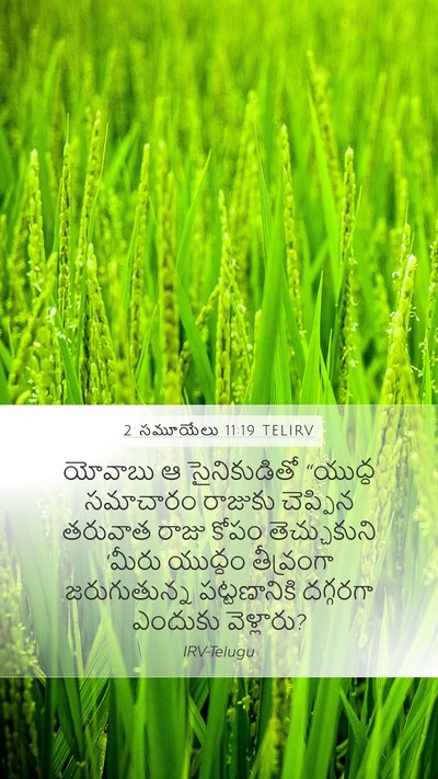 2 సమూయేలు 11:19 TELIRV Mobile Phone Wallpaper - యోవాబు ఆ - Mobile Bible Verse Wallpaper