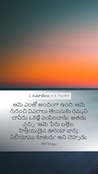 2 సమూయేలు 11:3 TELIRV Bible Verse Image