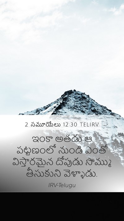 2 సమూయేలు 12:30 TELIRV Bible Verse Image
