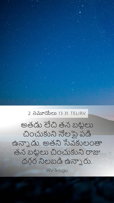 2 సమూయేలు 13:31 TELIRV Bible Verse Image
