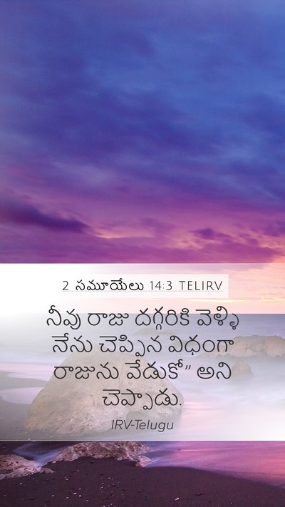 2 సమూయేలు 14:3 TELIRV Mobile Phone Wallpaper - నీవు రాజు - Mobile Bible Verse Wallpaper