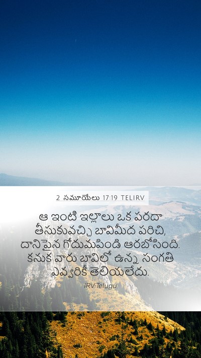 2 సమూయేలు 17:19 TELIRV Bible Verse Image