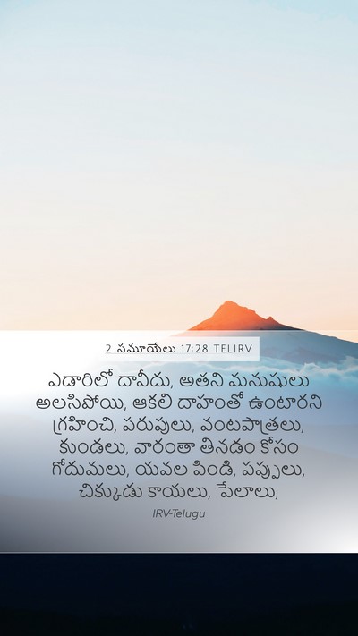 2 సమూయేలు 17:28 TELIRV Bible Verse Image