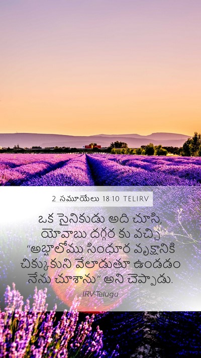 2 సమూయేలు 18:10 TELIRV Mobile Phone Wallpaper - ఒక సైనికుడు అది - Mobile Bible Verse Wallpaper
