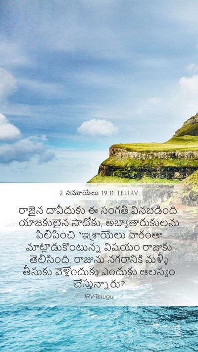 2 సమూయేలు 19:11 TELIRV Mobile Phone Wallpaper - రాజైన దావీదుకు ఈ - Mobile Bible Verse Wallpaper