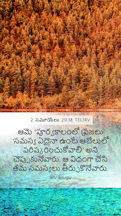 2 సమూయేలు 20:18 TELIRV Mobile Phone Wallpaper - ఆమె “పూర్వకాలంలో - Mobile Bible Verse Wallpaper