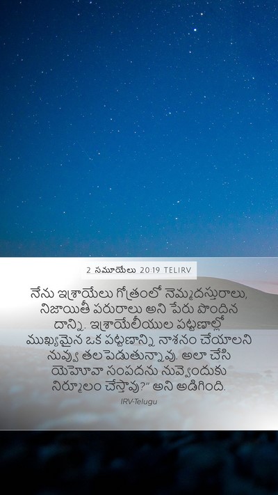 2 సమూయేలు 20:19 TELIRV Bible Verse Image