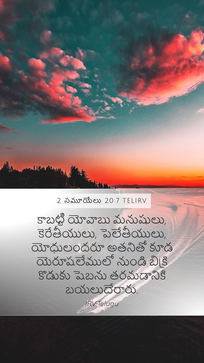2 సమూయేలు 20:7 TELIRV Mobile Phone Wallpaper - కాబట్టి యోవాబు - Mobile Bible Verse Wallpaper