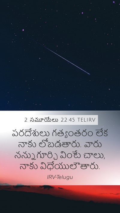 2 సమూయేలు 22:45 TELIRV Mobile Phone Wallpaper - పరదేశులు గత్యంతరం - Mobile Bible Verse Wallpaper