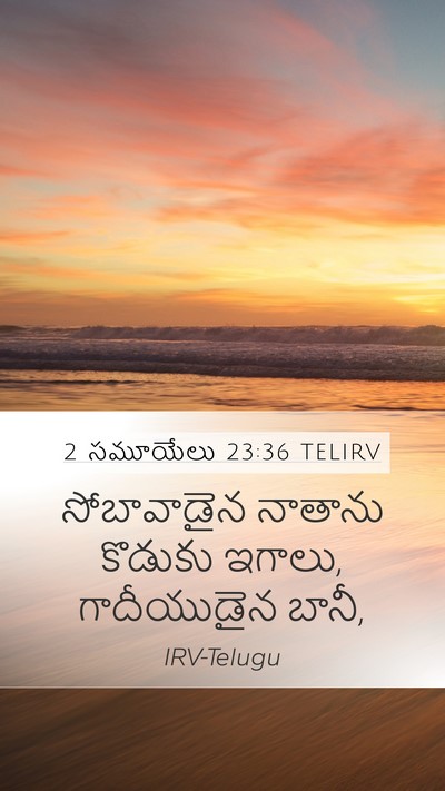 2 సమూయేలు 23:36 TELIRV Mobile Phone Wallpaper - సోబావాడైన నాతాను - Mobile Bible Verse Wallpaper