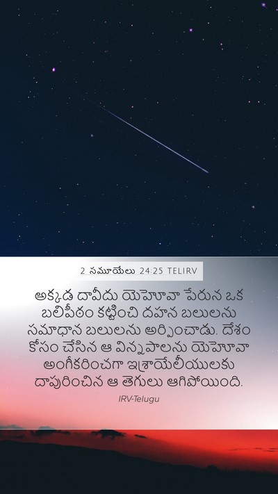 2 సమూయేలు 24:25 TELIRV Bible Verse Image