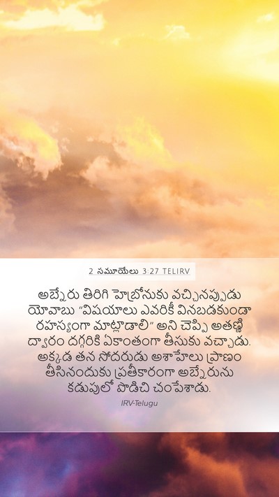 2 సమూయేలు 3:27 TELIRV Bible Verse Image
