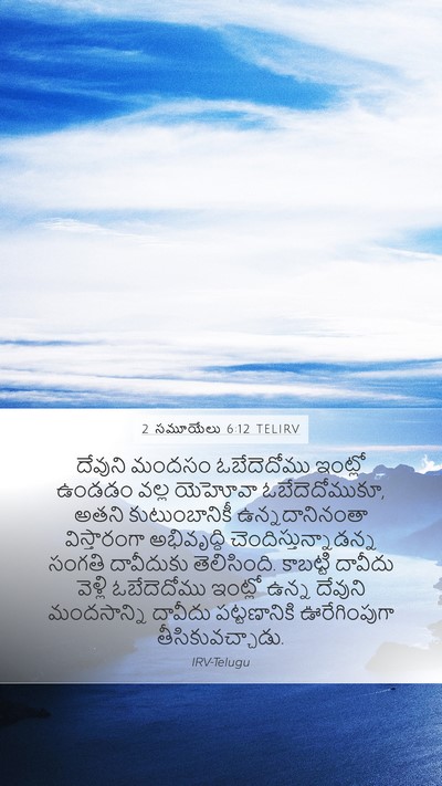 2 సమూయేలు 6:12 TELIRV Bible Verse Image