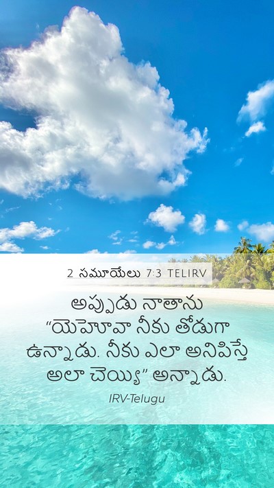 2 సమూయేలు 7:3 TELIRV Mobile Phone Wallpaper - అప్పుడు నాతాను - Mobile Bible Verse Wallpaper