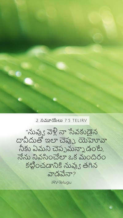 2 సమూయేలు 7:5 TELIRV Bible Verse Image