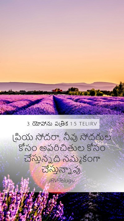 3 యోహాను పత్రిక 1:5 TELIRV Bible Verse Image