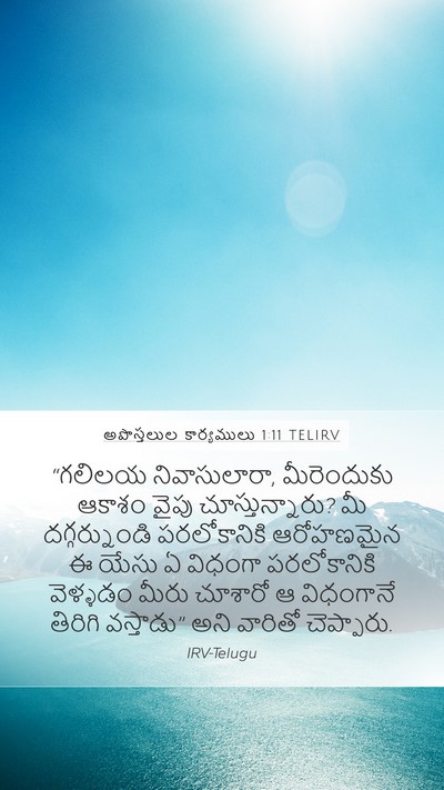 అపొస్తలుల కార్యములు 1:11 TELIRV Bible Verse Image