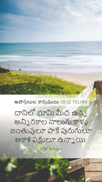 అపొస్తలుల కార్యములు 10:12 TELIRV Bible Verse Image