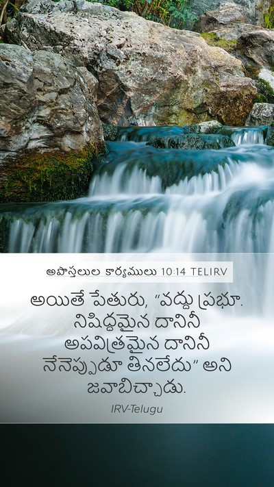 అపొస్తలుల కార్యములు 10:14 TELIRV Bible Verse Image