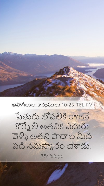 అపొస్తలుల కార్యములు 10:25 TELIRV Bible Verse Image