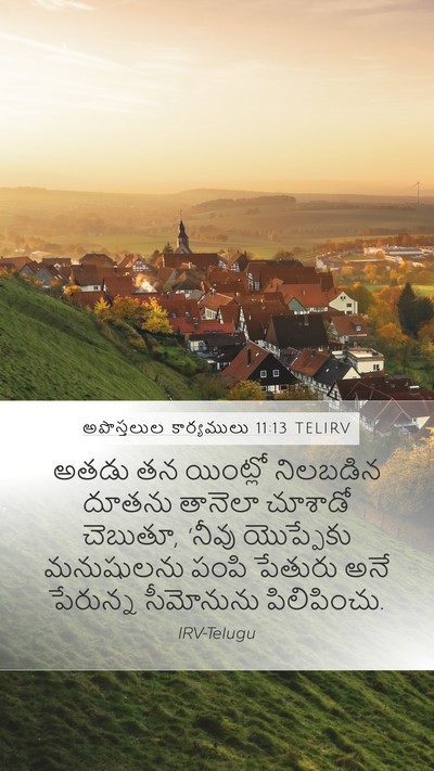అపొస్తలుల కార్యములు 11:13 TELIRV Bible Verse Image