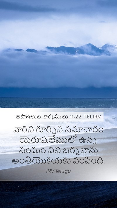 అపొస్తలుల కార్యములు 11:22 TELIRV Bible Verse Image