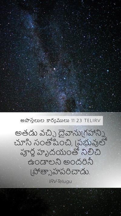 అపొస్తలుల కార్యములు 11:23 TELIRV Bible Verse Image