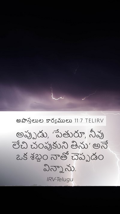అపొస్తలుల కార్యములు 11:7 TELIRV Bible Verse Image