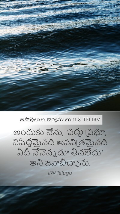 అపొస్తలుల కార్యములు 11:8 TELIRV Bible Verse Image