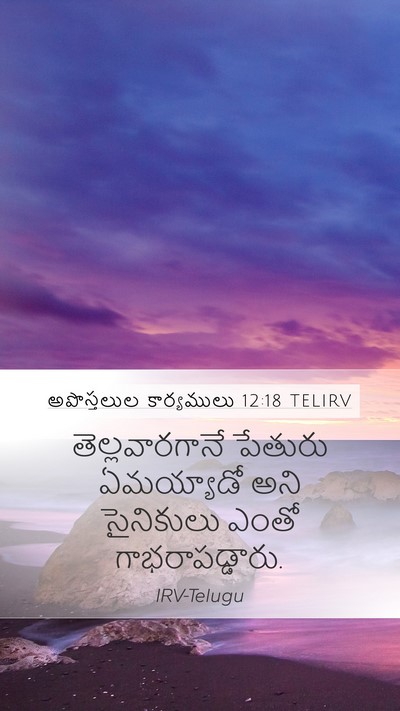 అపొస్తలుల కార్యములు 12:18 TELIRV Bible Verse Image
