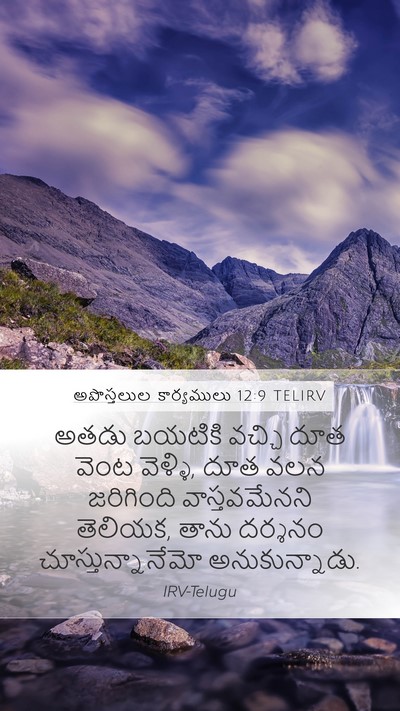 అపొస్తలుల కార్యములు 12:9 TELIRV Bible Verse Image