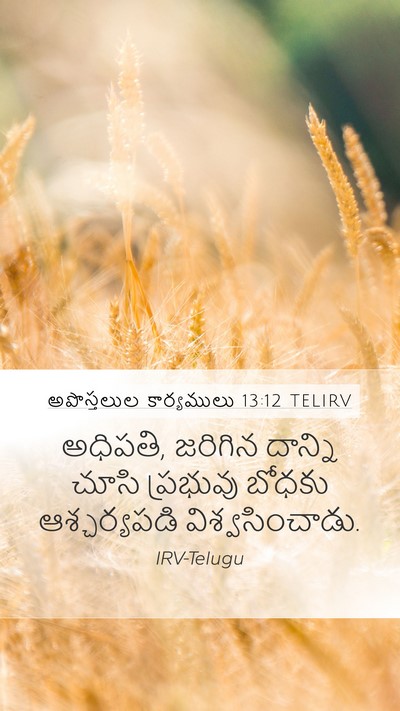 అపొస్తలుల కార్యములు 13:12 TELIRV Bible Verse Image