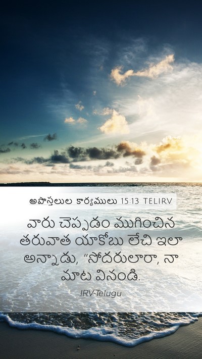 అపొస్తలుల కార్యములు 15:13 TELIRV Bible Verse Image