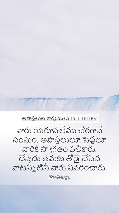 అపొస్తలుల కార్యములు 15:4 TELIRV Bible Verse Image