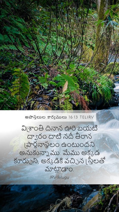 అపొస్తలుల కార్యములు 16:13 TELIRV Bible Verse Image