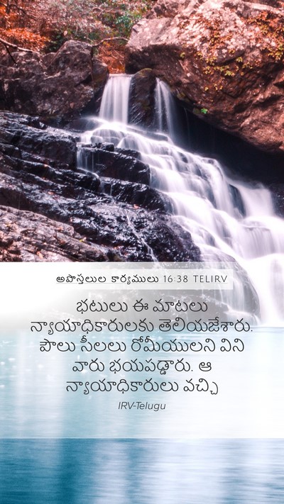 అపొస్తలుల కార్యములు 16:38 TELIRV Mobile Phone Wallpaper - భటులు ఈ మాటలు - Mobile Bible Verse Wallpaper