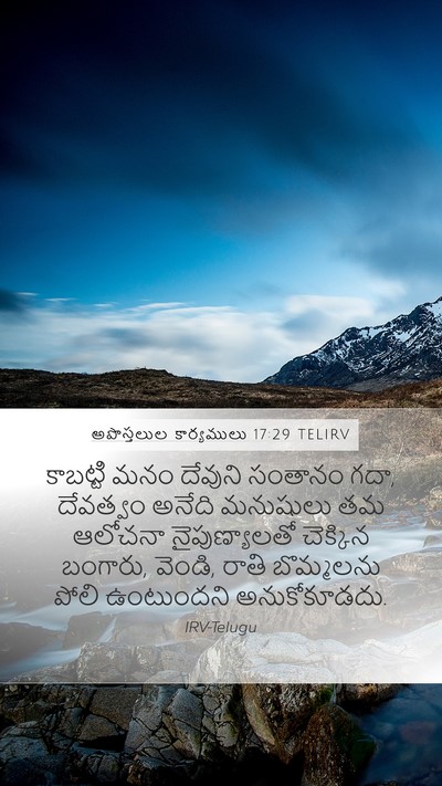అపొస్తలుల కార్యములు 17:29 TELIRV Bible Verse Image