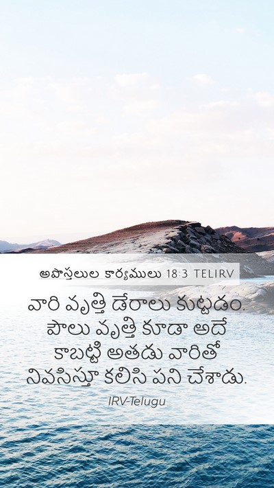అపొస్తలుల కార్యములు 18:3 TELIRV Bible Verse Image
