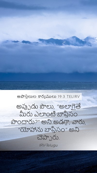 అపొస్తలుల కార్యములు 19:3 TELIRV Bible Verse Image