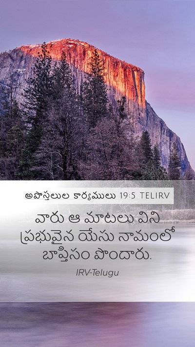 అపొస్తలుల కార్యములు 19:5 TELIRV Bible Verse Image